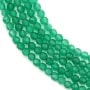 Agate vert rond facette 