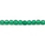 Agate vert rond facette 