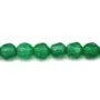 Agate vert rond facette 4mm x  10 pcs 