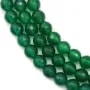 Agate vert rond facette 