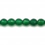 Agate vert rond facette 