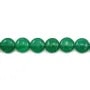 Green agate flat drop 6x8mm x 40cm