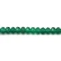 Green agate faceted roundel 2.9x4mm x 10pcs