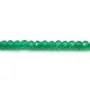 Agate verte rondelle facettée 2.80x4.10mm x 34cm