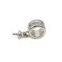 Bélière & coupelle, argent 925 rhodié,pour perles semi-percées x 1pc