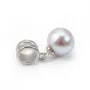 Bélière & coupelle, argent 925 rhodié,pour perles semi-percées x 1pc