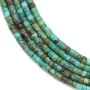 Turquoise, en forme de rondelle, 2x3mm x 39cm