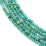 Green agate flat round faceted 2mm x 40cm
