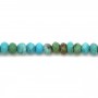Turquoise rondelle facette 3x4mm x 40cm