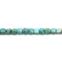 Turquoise en forme de cube facette 2mm x 40cm