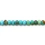 Natural turquoise in the shape of a faceted roundel 2x3mm x 20pcs