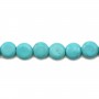 Turquoise reconstituée ronde plate 6mm x39cm