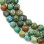 Round turquoise beads on thread 8mm x 40cm