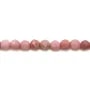 Rhodonite de forme ronde facette, de taille 3mm x 40cm