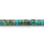 Turquoise, en forme de rondelle, 2x4mm x 39cm