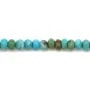 Turquoise rondelle facette 3x4mm x 40cm