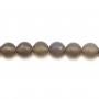 Agate grise Round faceted 10mm x 40 cm 