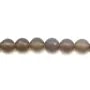Agate grise Round faceted 12mm x 40 cm 