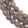 Agate grise Ronde facette 14mm x 40cm