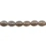 Agate grise ovale 13x18mm x 4pcs  