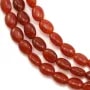 Agate rouge goutte 8x12mm x 40cm
