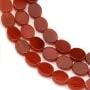 Agate rouge ovale 10x12mm x 40cm