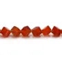 Agate rouge cœur 6mm x 40cm