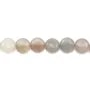 Agate grise ronde plat 12mm x 40cm  