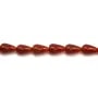 Agate rouge goutte 6x9mm x 40cm