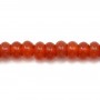 Agate rouge rondelle 3x5mm x 40cm