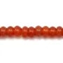 Agate rouge rondelle 3x5mm x 40cm