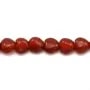 Red agate rounded square 8mm x 40cm