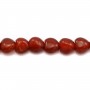 Agate rouge carré arrondie 8mm x 35cm