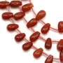Agate rouge goutte 6x9mm x 39cm