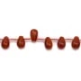 Agate rouge goutte 6x9mm x 39cm