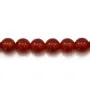 Agate rouge ronde 6mm x 40cm