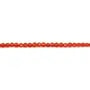 Agate rouge, de forme ronde plate facetté, 2.5mm x 39cm