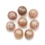 Perle de culture d'eau douce sculptée, 11-12mm x 1pc