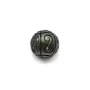 Perla cultivada de Tahití, redonda tallada, 12-13mm x 1pc