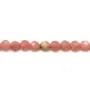 Rhodochrosite de forme ronde facette, de taille 3mm x 40cm