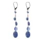 Boucles d'oreilles : cyanite  & dormeuse et chaîne argent 925 x 2pcs