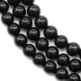 Tourmaline  Noire Ronde 10mm x 40cm