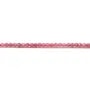 Pink tourmaline, in round faceted shape, 2mm x 39cm