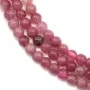 Tourmaline rose ronde 4mm x 40cm