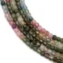 Tourmaline en forme de cube facette 2mm x 40cm