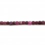 Rubis cube facetté 2.5mm x 40cm
