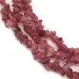 Rose tourmaline in forms chips x 40cm