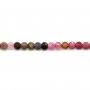 Tourmaline de forme ronde plate facetté, 2.8mm x 40cm