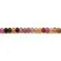 Tourmalines rondelles facettes 1.5x2.2mm x 40cm