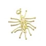 Pendentif en argent 925 doré pour perle baroque x 1pc